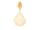 1928 Jewelry Filigree Teardrop Clip On Earrings