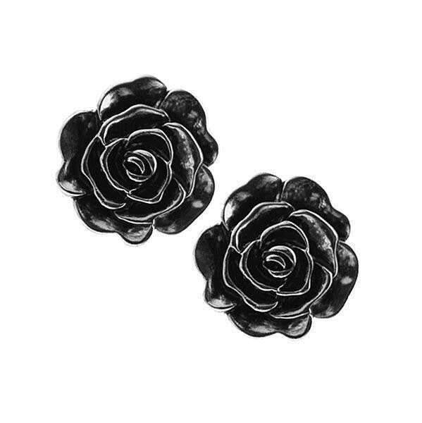 2028 Jewelry Antiqued Flower Stud Earrings