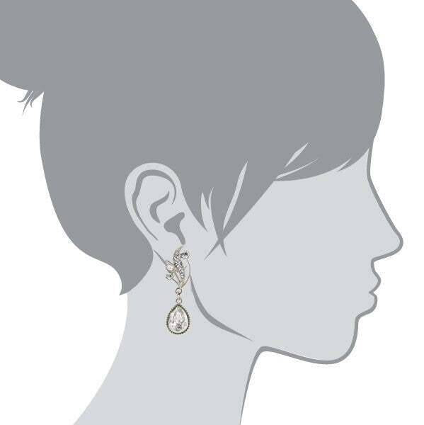 Antiquities Couture Austrian Crystal Vine Teardrop Earrings