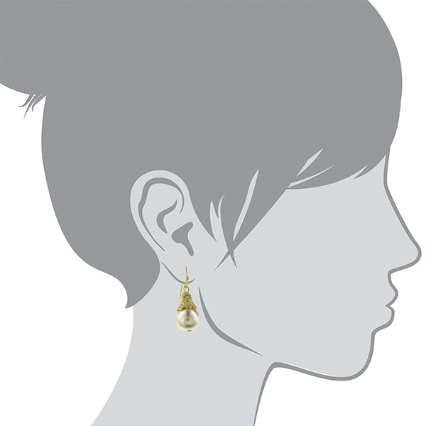 1928 Jewelry Petite Faux Pearl Drop Earrings