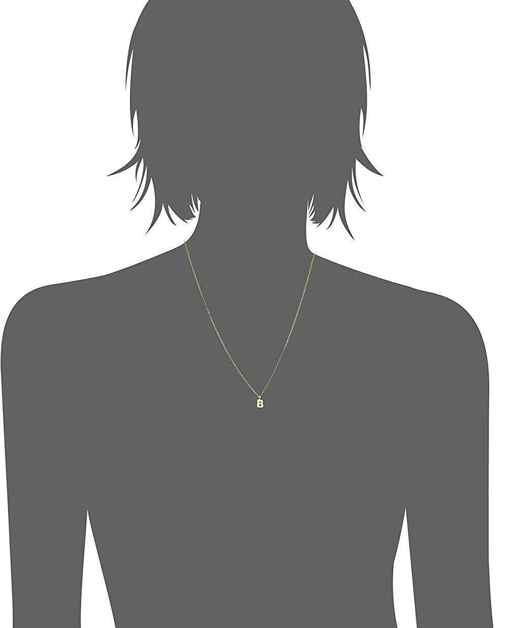 1928 Jewelry Initial Letter Pendant Necklace 20"