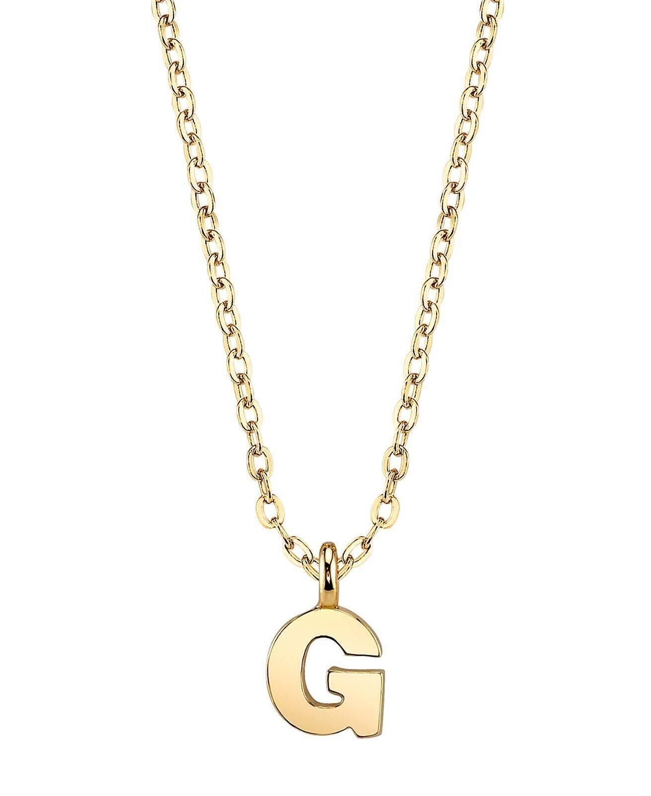 1928 Jewelry Initial Letter Pendant Necklace 20"