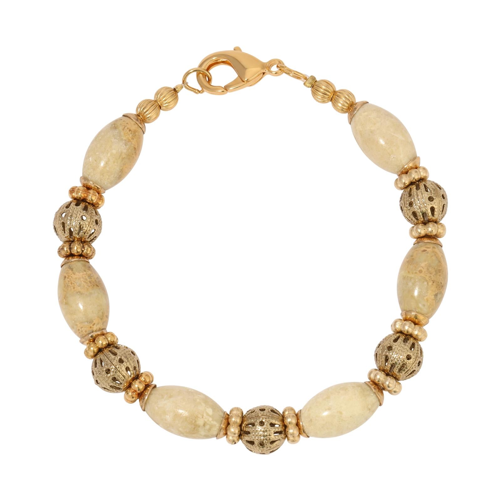 1928 Jewelry Piedra Preciosa Gold Link Bracelet