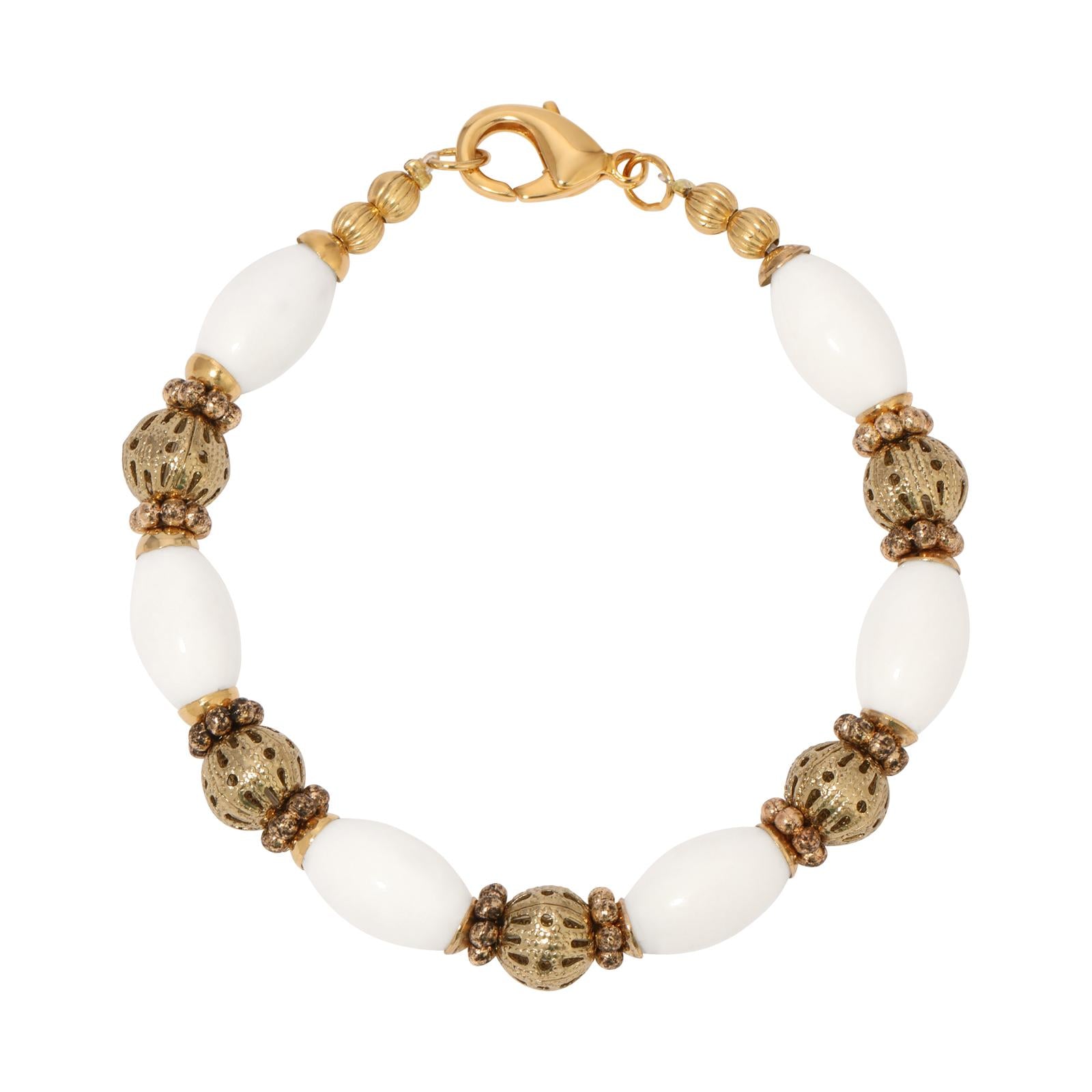 1928 Jewelry Piedra Preciosa Gold Link Bracelet