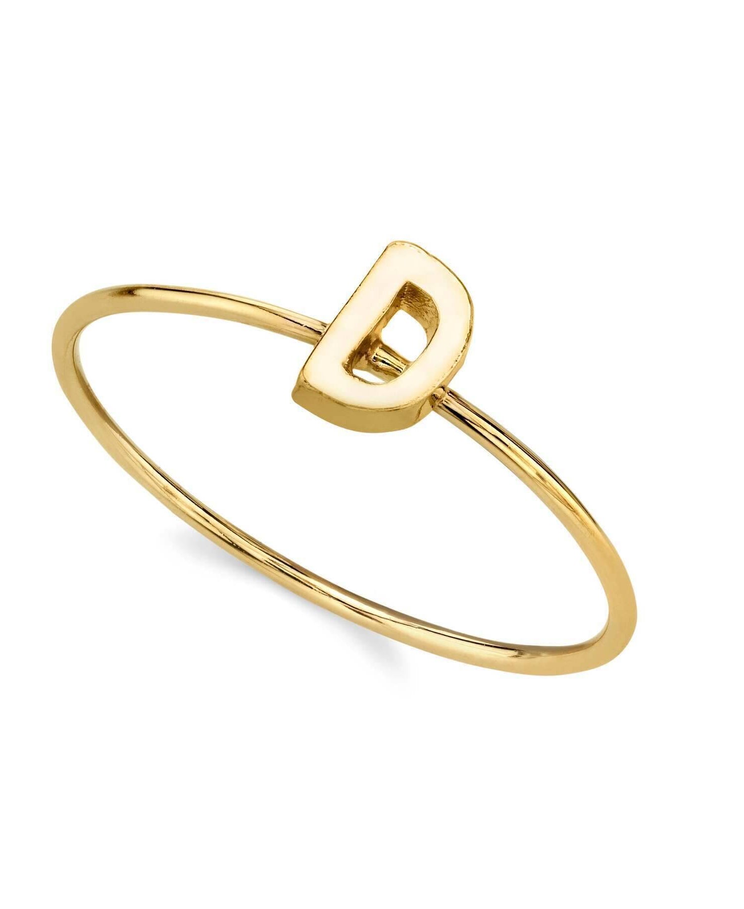 1928 Jewelry Gold Initial Ring Size 7